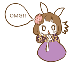 hanbok rabbit (E) sticker #8273034