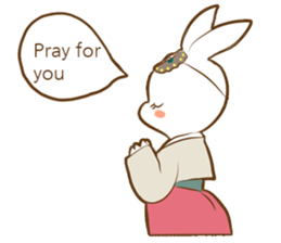 hanbok rabbit (E) sticker #8273035
