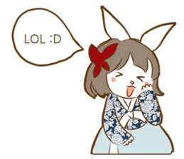 hanbok rabbit (E) sticker #8273037