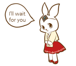 hanbok rabbit (E) sticker #8273038