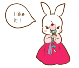 hanbok rabbit (E) sticker #8273039