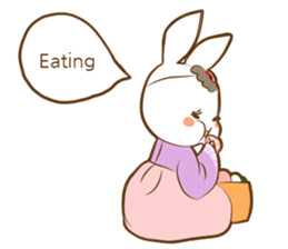 hanbok rabbit (E) sticker #8273040