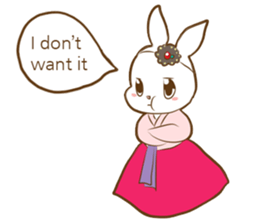 hanbok rabbit (E) sticker #8273041