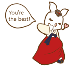 hanbok rabbit (E) sticker #8273042