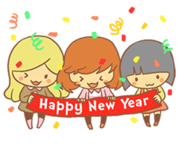 Happy New Year Girls sticker #8273201