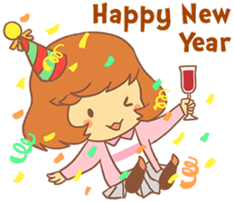 Happy New Year Girls sticker #8273218