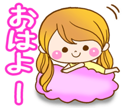 The pretty healing girl with bear hat. sticker #8273508