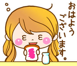 The pretty healing girl with bear hat. sticker #8273509