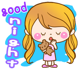 The pretty healing girl with bear hat. sticker #8273514