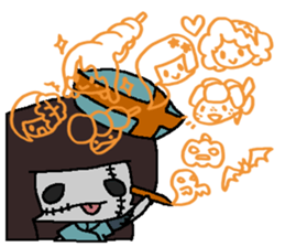 Pretty Japanese sweet on Halloween sticker #8275864