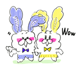 I'm MOKOMOKOFUWAFUWA rabbit. ver.English sticker #8277863