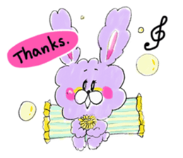 I'm MOKOMOKOFUWAFUWA rabbit. ver.English sticker #8277867