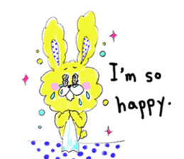 I'm MOKOMOKOFUWAFUWA rabbit. ver.English sticker #8277870