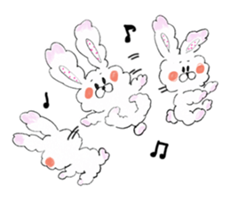 I'm MOKOMOKOFUWAFUWA rabbit. ver.English sticker #8277871