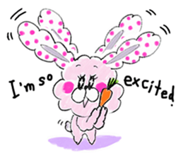 I'm MOKOMOKOFUWAFUWA rabbit. ver.English sticker #8277874