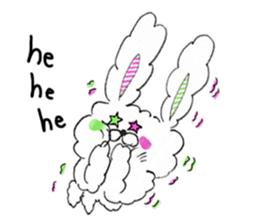 I'm MOKOMOKOFUWAFUWA rabbit. ver.English sticker #8277877