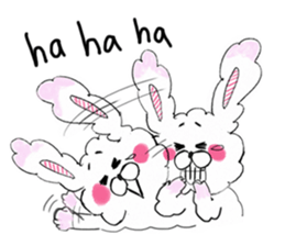 I'm MOKOMOKOFUWAFUWA rabbit. ver.English sticker #8277878