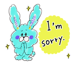 I'm MOKOMOKOFUWAFUWA rabbit. ver.English sticker #8277879