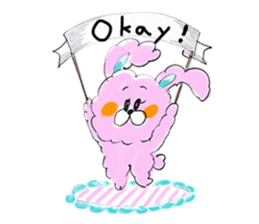 I'm MOKOMOKOFUWAFUWA rabbit. ver.English sticker #8277880