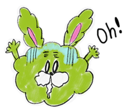 I'm MOKOMOKOFUWAFUWA rabbit. ver.English sticker #8277886