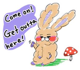 I'm MOKOMOKOFUWAFUWA rabbit. ver.English sticker #8277890