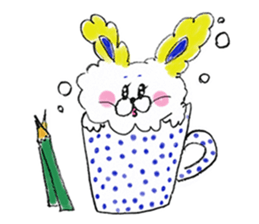 I'm MOKOMOKOFUWAFUWA rabbit. ver.English sticker #8277893