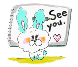 I'm MOKOMOKOFUWAFUWA rabbit. ver.English sticker #8277894