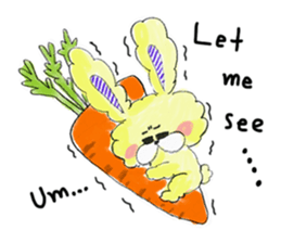 I'm MOKOMOKOFUWAFUWA rabbit. ver.English sticker #8277895