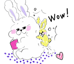 I'm MOKOMOKOFUWAFUWA rabbit. ver.English sticker #8277898