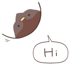 Suzume-san and Enaga-chan<English> sticker #8278580