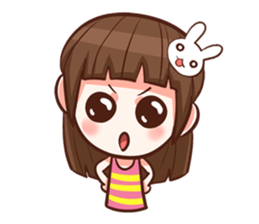 Cute girl with Big eye (EN) sticker #8279261