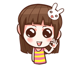 Cute girl with Big eye (EN) sticker #8279262