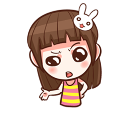 Cute girl with Big eye (EN) sticker #8279263