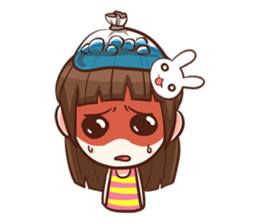 Cute girl with Big eye (EN) sticker #8279264