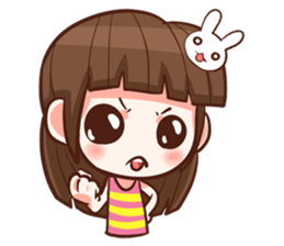 Cute girl with Big eye (EN) sticker #8279265