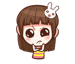 Cute girl with Big eye (EN) sticker #8279266