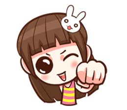 Cute girl with Big eye (EN) sticker #8279268