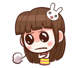 Cute girl with Big eye (EN) sticker #8279269