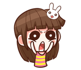 Cute girl with Big eye (EN) sticker #8279270