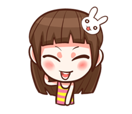 Cute girl with Big eye (EN) sticker #8279271