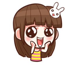 Cute girl with Big eye (EN) sticker #8279272