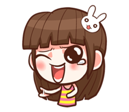 Cute girl with Big eye (EN) sticker #8279273