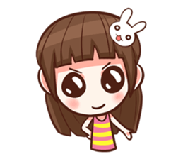 Cute girl with Big eye (EN) sticker #8279274