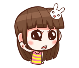 Cute girl with Big eye (EN) sticker #8279275