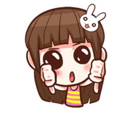 Cute girl with Big eye (EN) sticker #8279276