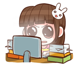 Cute girl with Big eye (EN) sticker #8279278