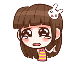 Cute girl with Big eye (EN) sticker #8279280