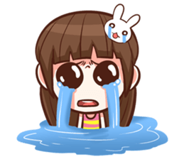 Cute girl with Big eye (EN) sticker #8279281