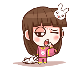 Cute girl with Big eye (EN) sticker #8279282