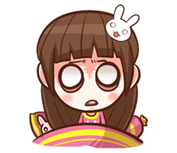 Cute girl with Big eye (EN) sticker #8279283